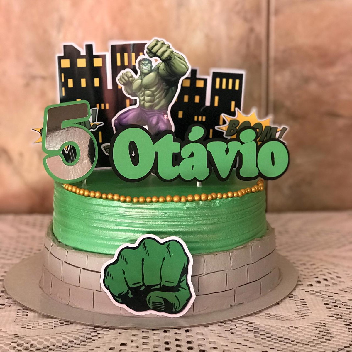 Topo de bolo Hulk - Imagem 3