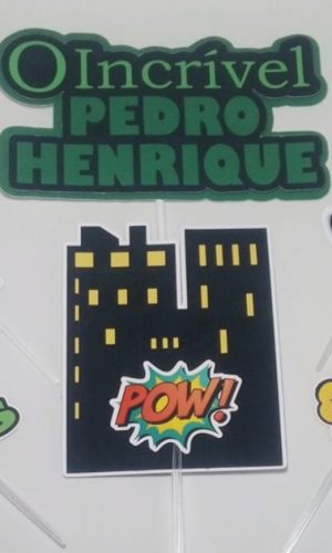 Topo de bolo Hulk