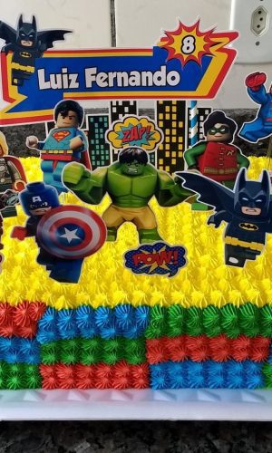 Topo de Bolo Lego