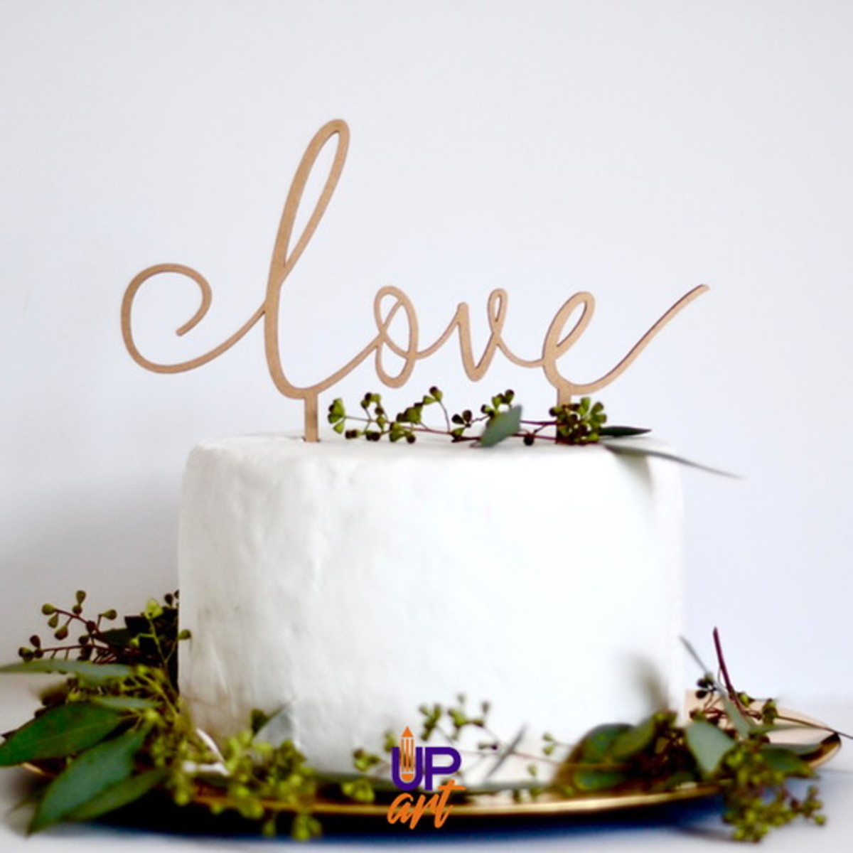 Topo de Bolo Love em mdf