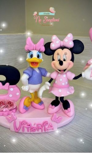 Topo de Bolo Margarida e Minnie