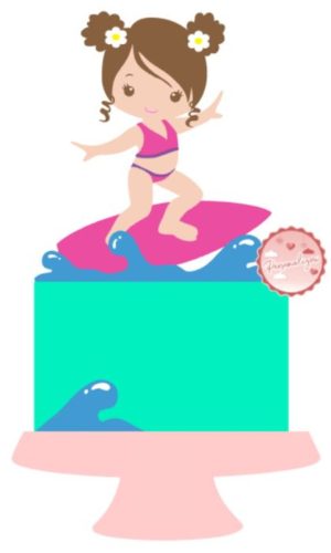 Arquivo Topo de Bolo - Menina Surfista