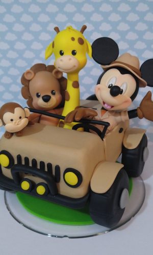Topo de Bolo Mickey Safari