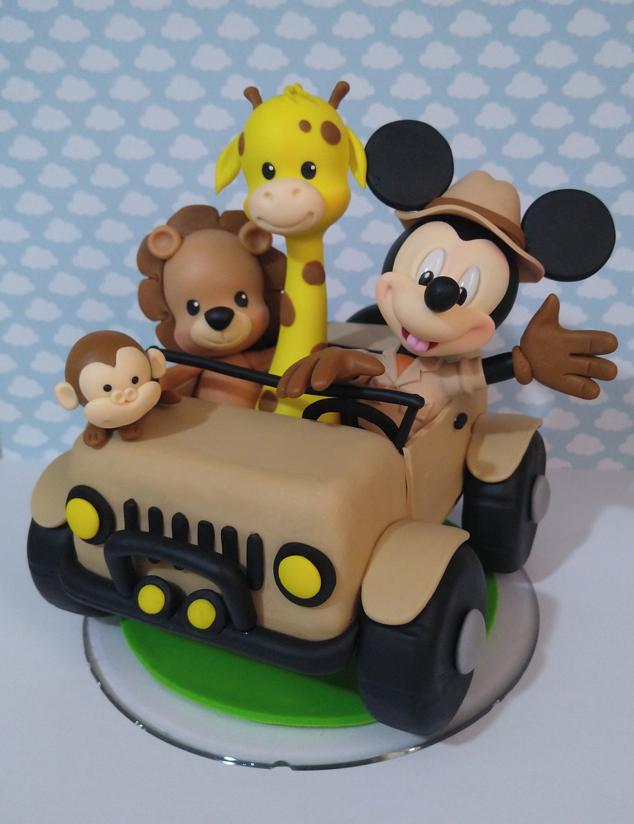 Topo de Bolo Mickey Safari