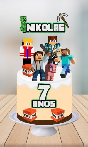 Topo de Bolo Minecraft