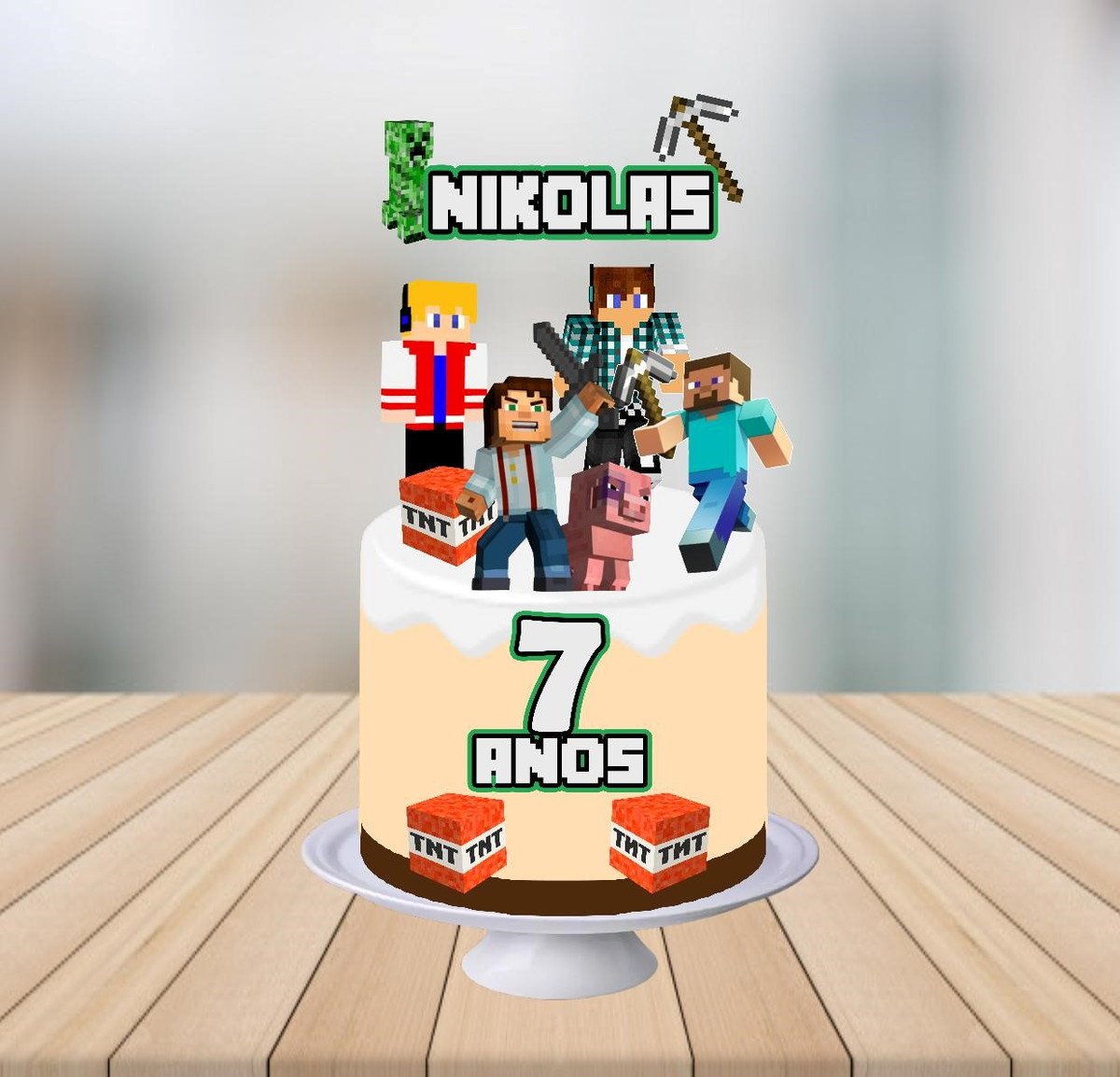 Topo de Bolo Minecraft