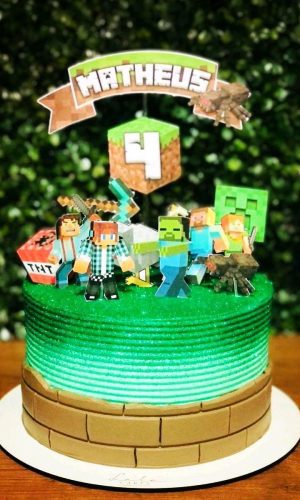 Topo de Bolo Minecraft
