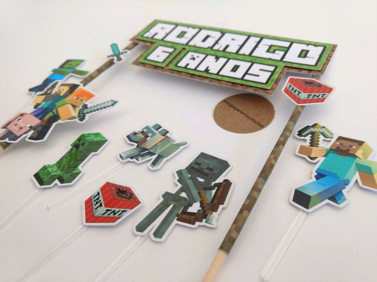 Topo de Bolo - Minecraft - Imagem 3