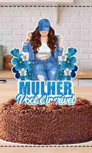 Topo De Bolo Mulher Incrível Ref 1- Arquivo Digital