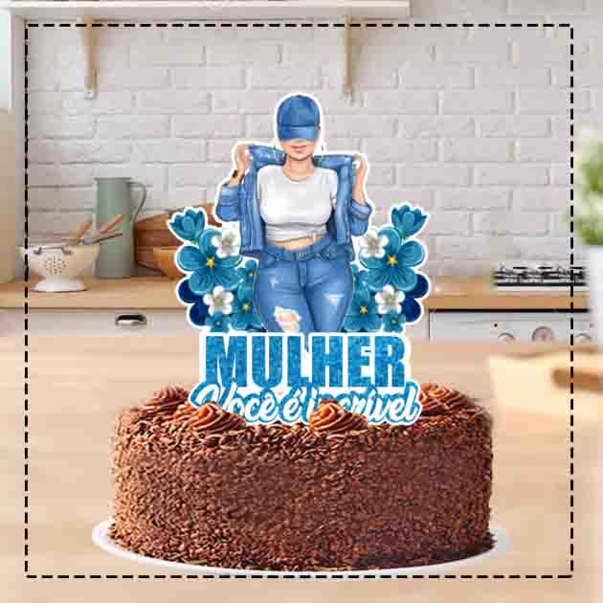 Topo De Bolo Mulher Incrível Ref 2- Arquivo Digital