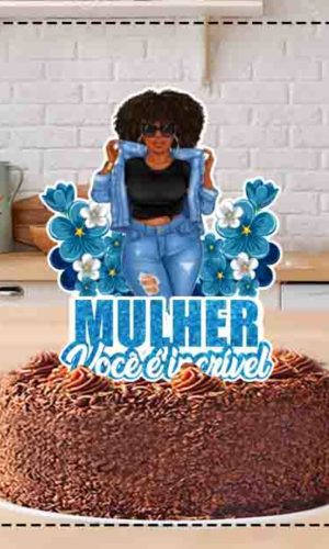 Topo De Bolo Mulher Incrível Ref 3- Arquivo Digital