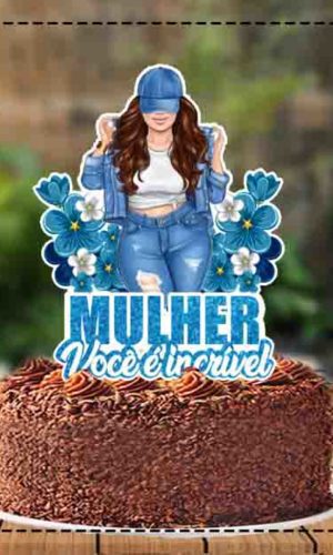 Topo De Bolo Mulher Incrivel - Ref 3861 Arquivo Digital