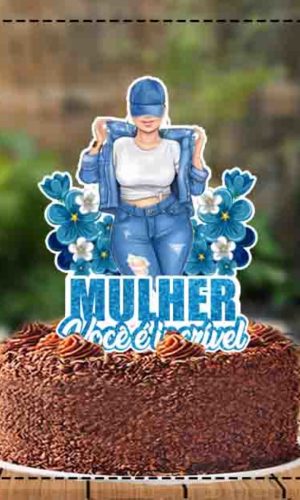 Topo De Bolo Mulher Incrivel - Ref 3862 Arquivo Digital