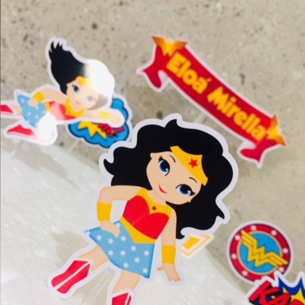 Topo de Bolo Mulher Maravilha Baby (arquivo de Corte) 4 P 10