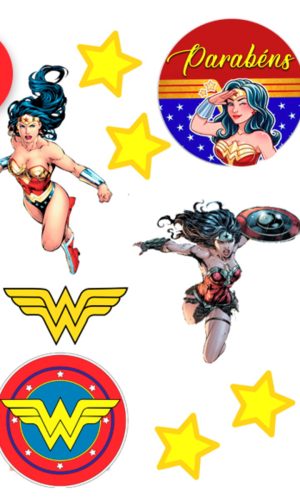 Topo de Bolo Mulher Maravilha