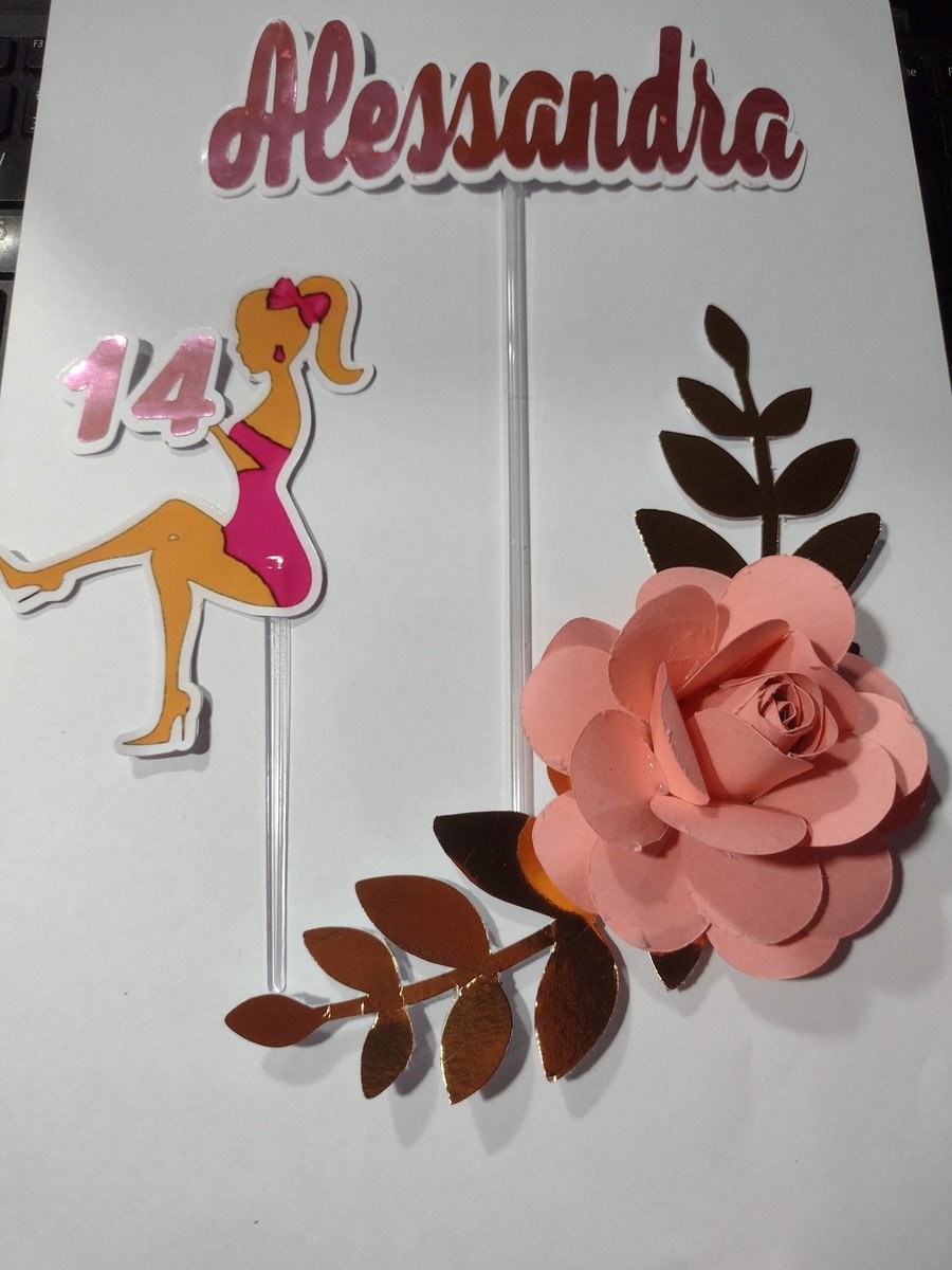 Topo de bolo mulher - Imagem 2
