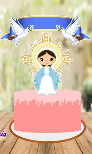 Topo de Bolo Nossa Senhora Arquivo de Corte Studio/PDF