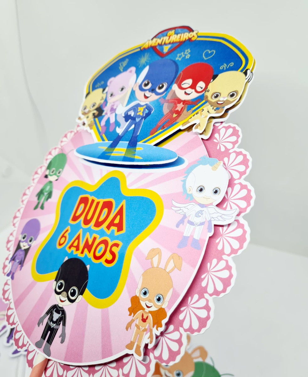 Topo de Bolo os Aventureiros - Imagem 3