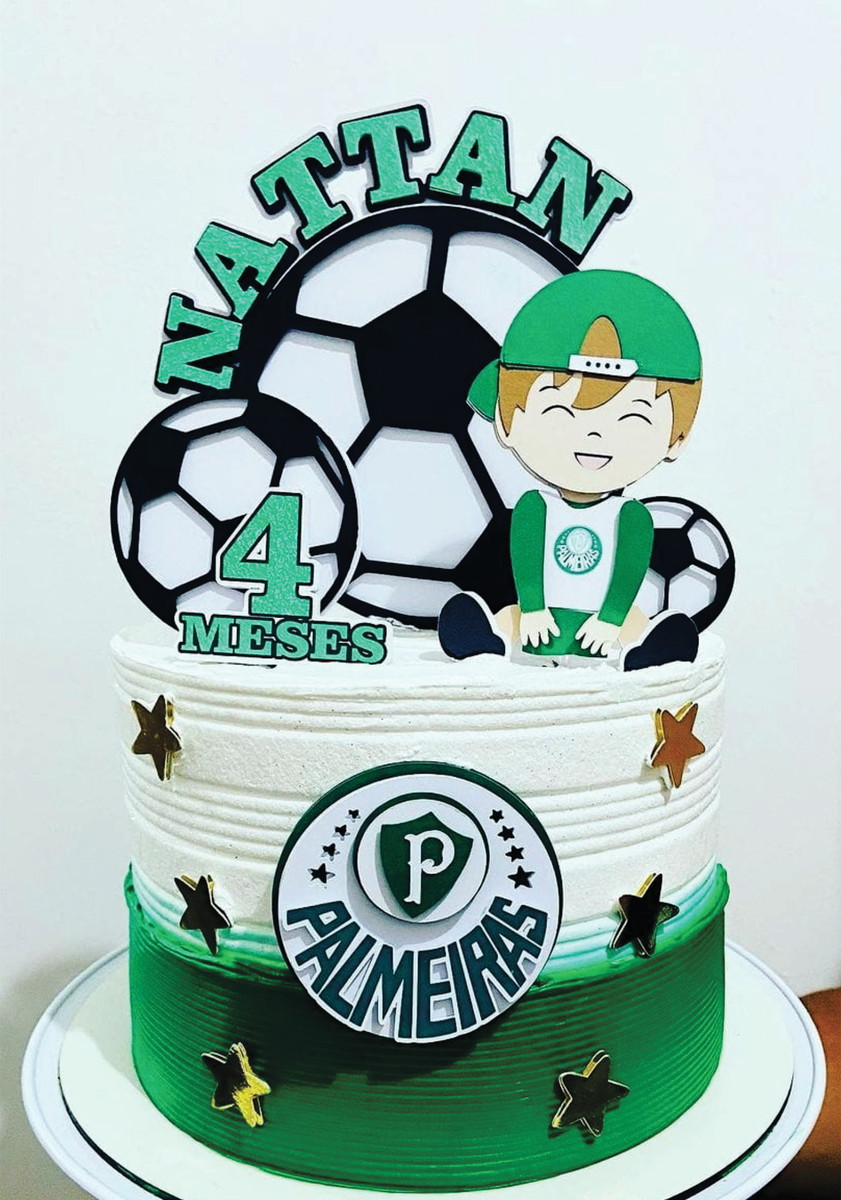 Topo de Bolo Pálmeiras Menino Arquivo de Corte