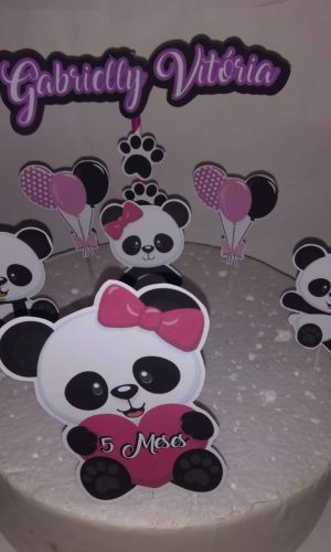 Topo de Bolo Panda