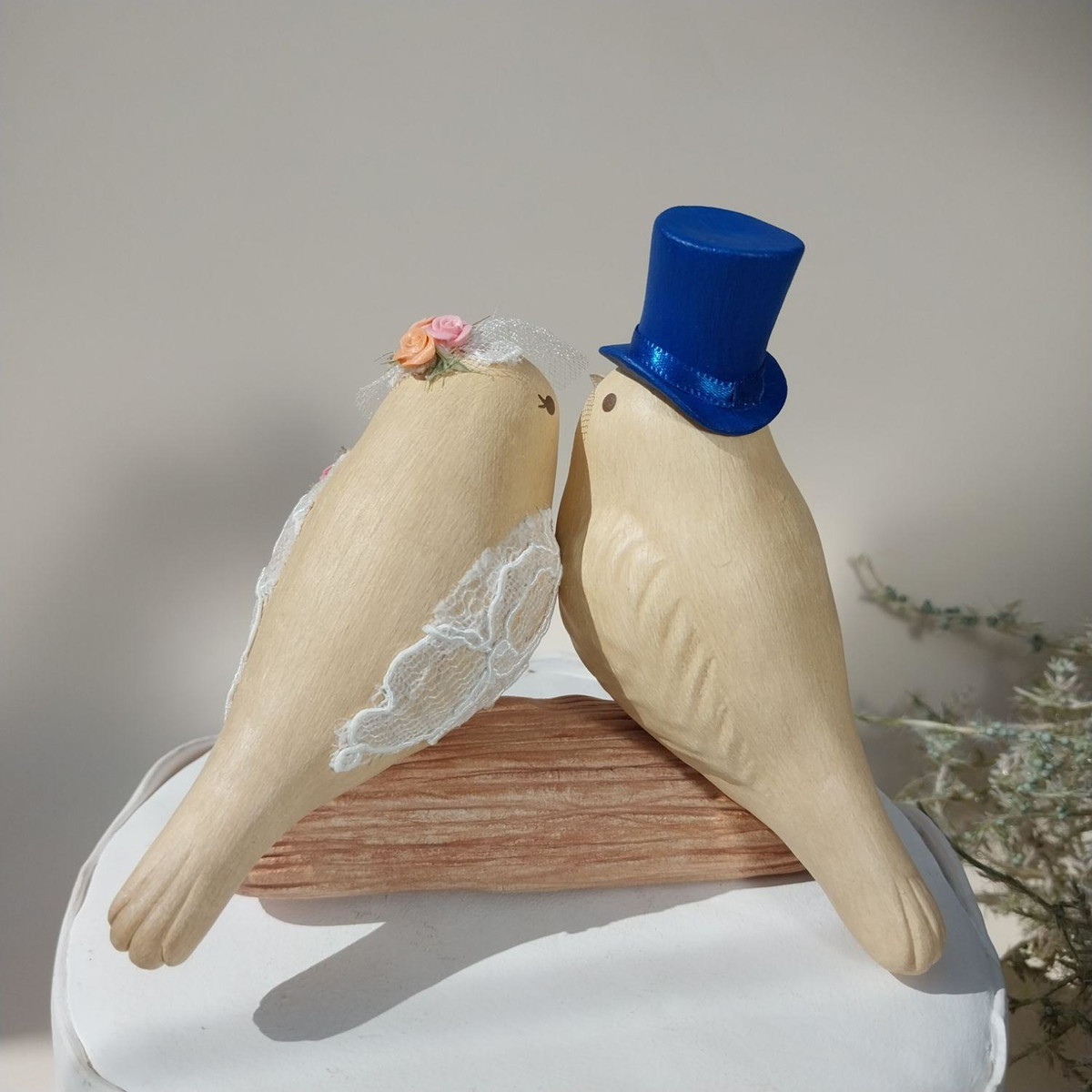Topo de Bolo Passarinhos - Bodas - Imagem 4
