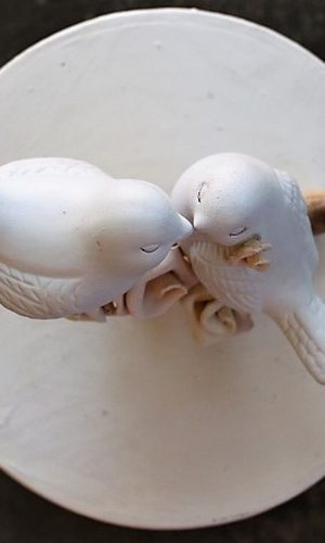 Topo de Bolo passarinhos, pombinhos para casamento
