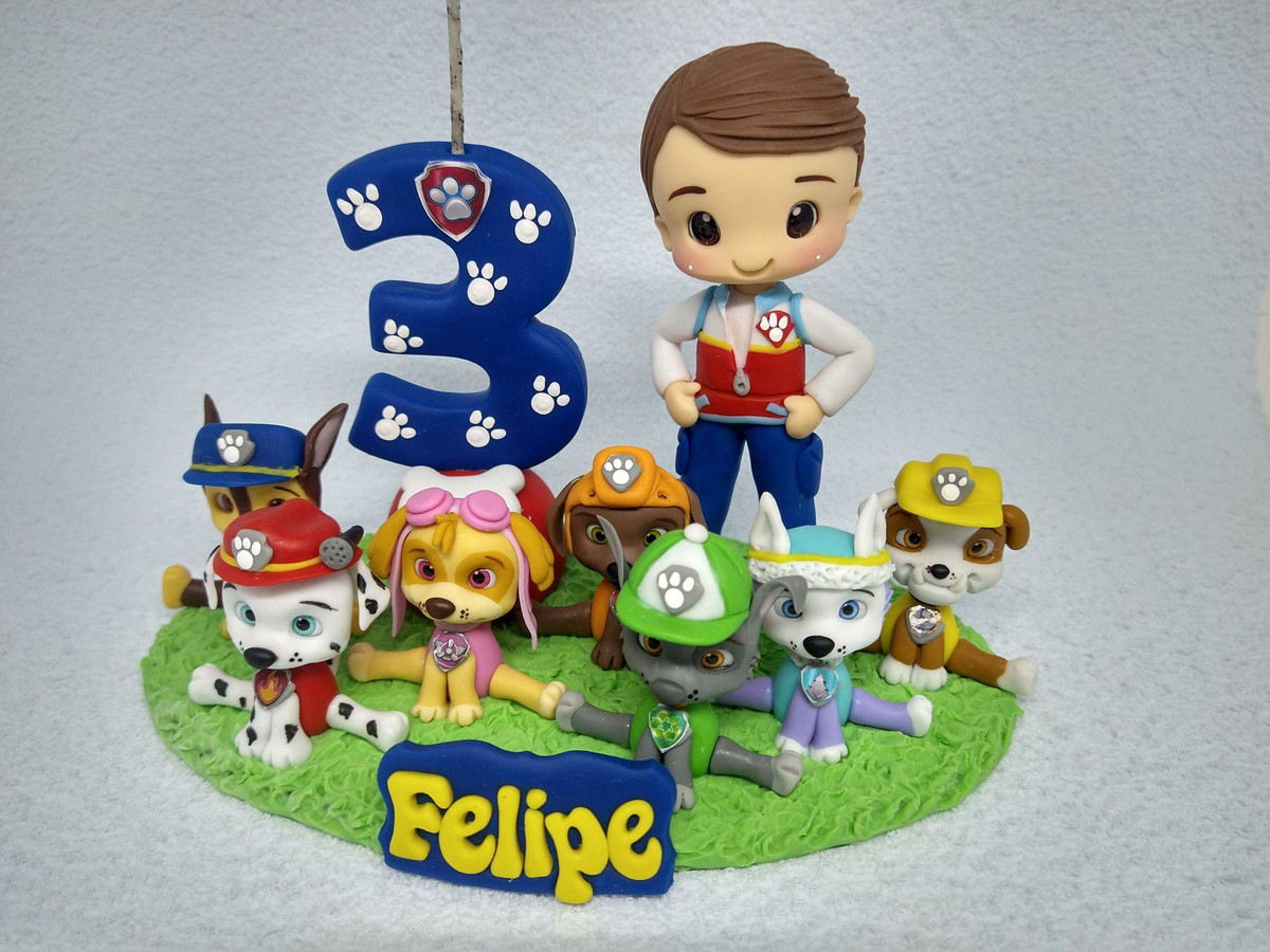Topo de Bolo Patrulha Canina Menino - Imagem 4
