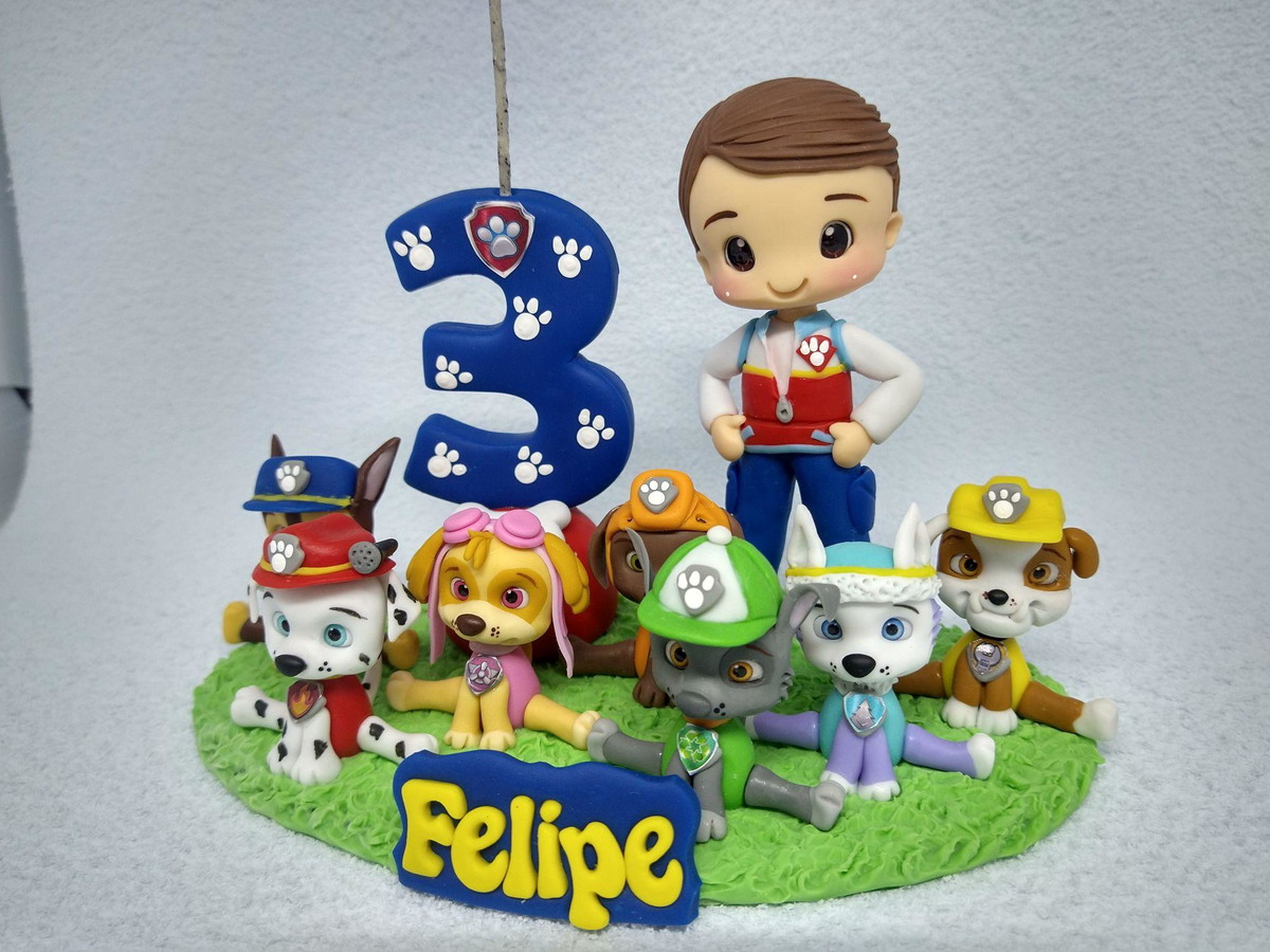 Topo de Bolo Patrulha Canina Menino - Imagem 2