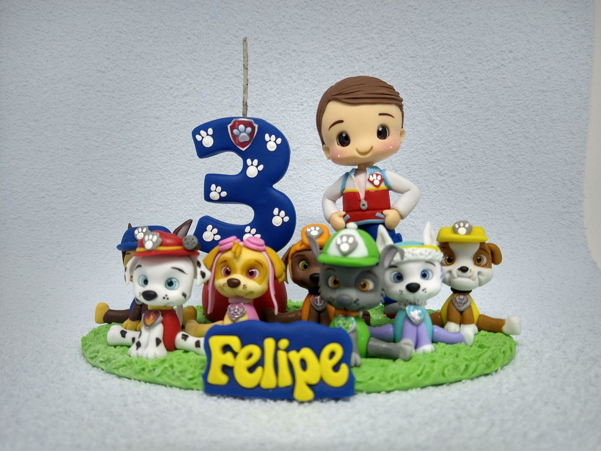 Topo de Bolo Patrulha Canina Menino - Imagem 5