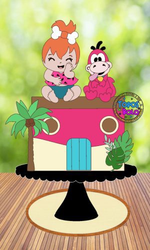 Topo de Bolo Pedrita Baby - Arquivo Digital