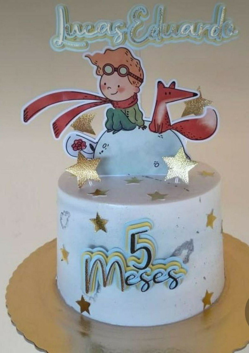 Topo de Bolo Pequeno Príncipe Cute + 4 Arquivo a Sua Escolha