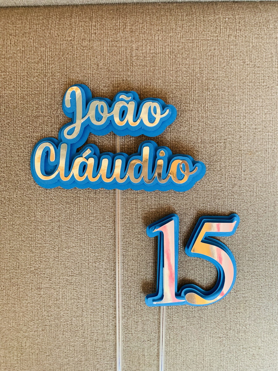 Topo de bolo personalizado Modelo 3