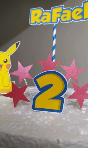 Topo de Bolo Picachu