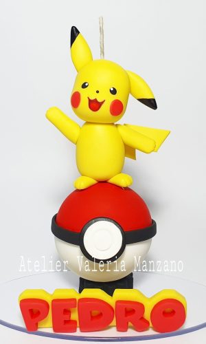 Topo de Bolo Pikachu Personalizado