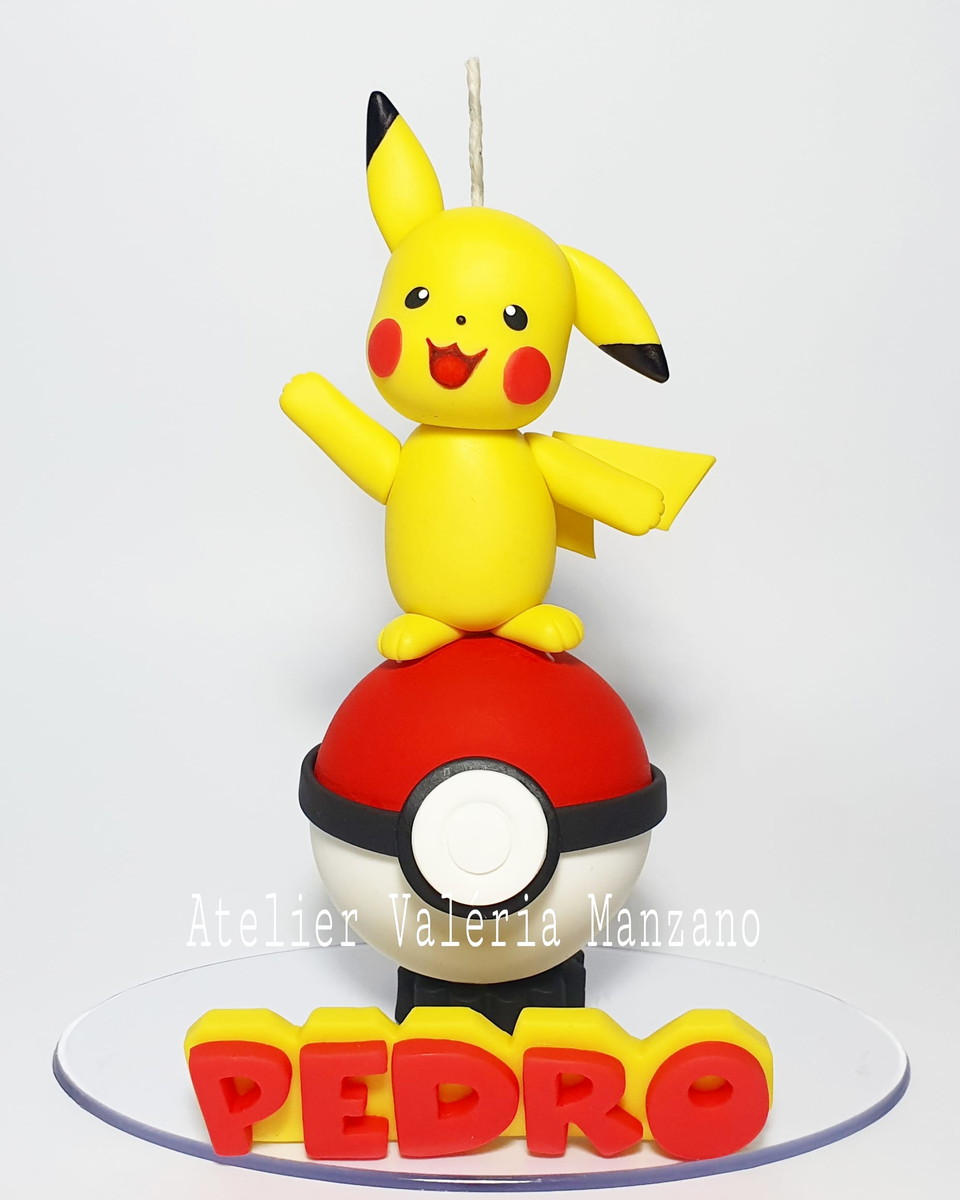 Topo de Bolo Pikachu Personalizado
