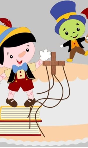 Topo de Bolo Pinoquio Cute + 4 Arquivos a Sua Escolha