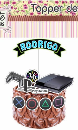Topo de Bolo Playstation