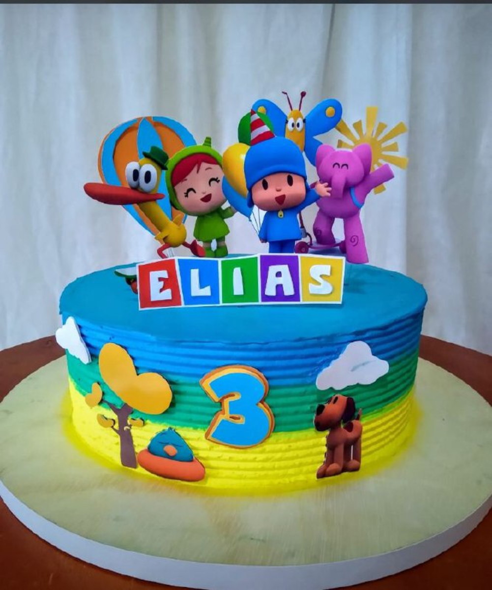 Topo de bolo Pocoyo - Arquivo de Corte