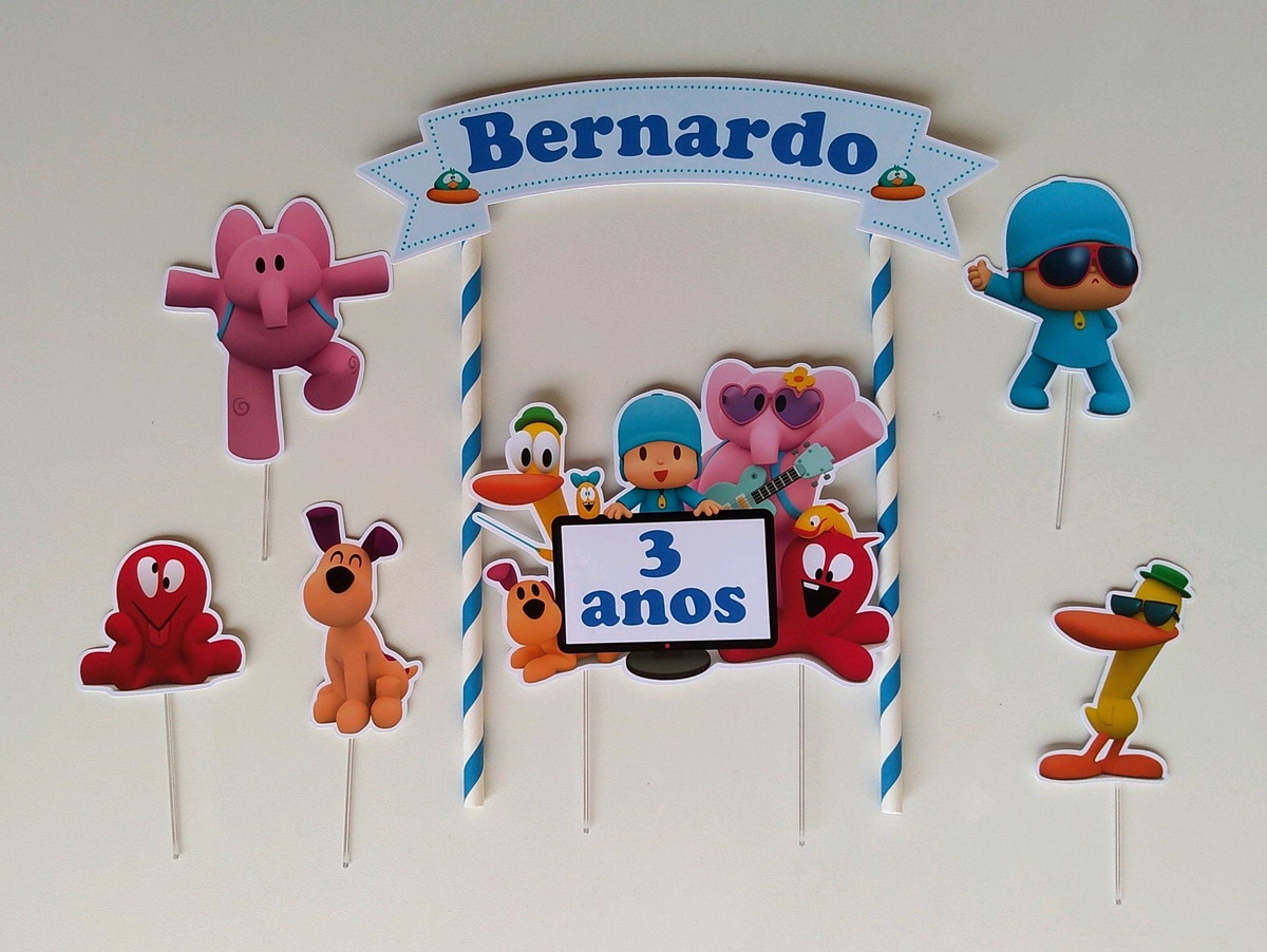 Topo de bolo Pocoyo