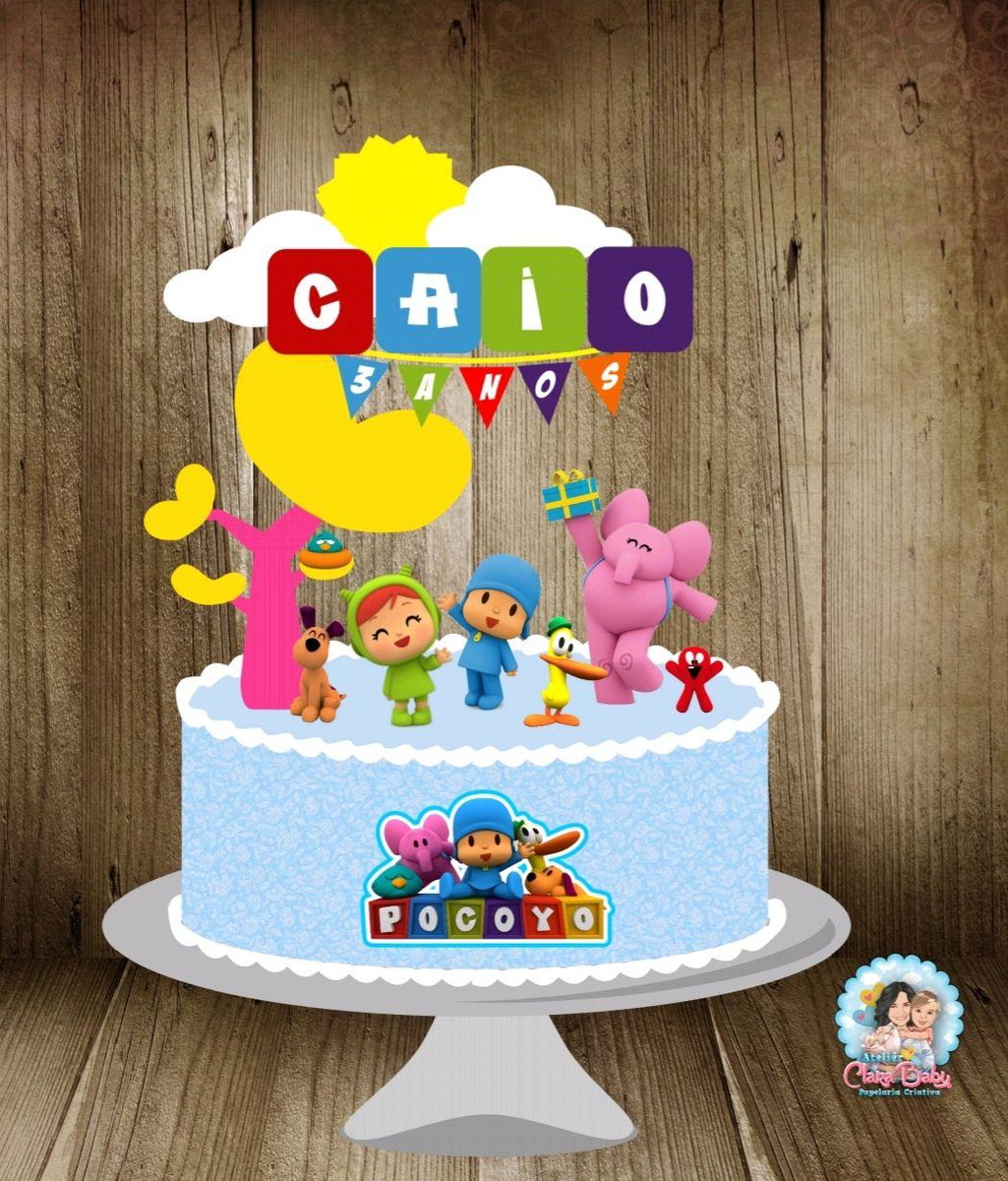 Topo De Bolo Pocoyo - Imagem 2