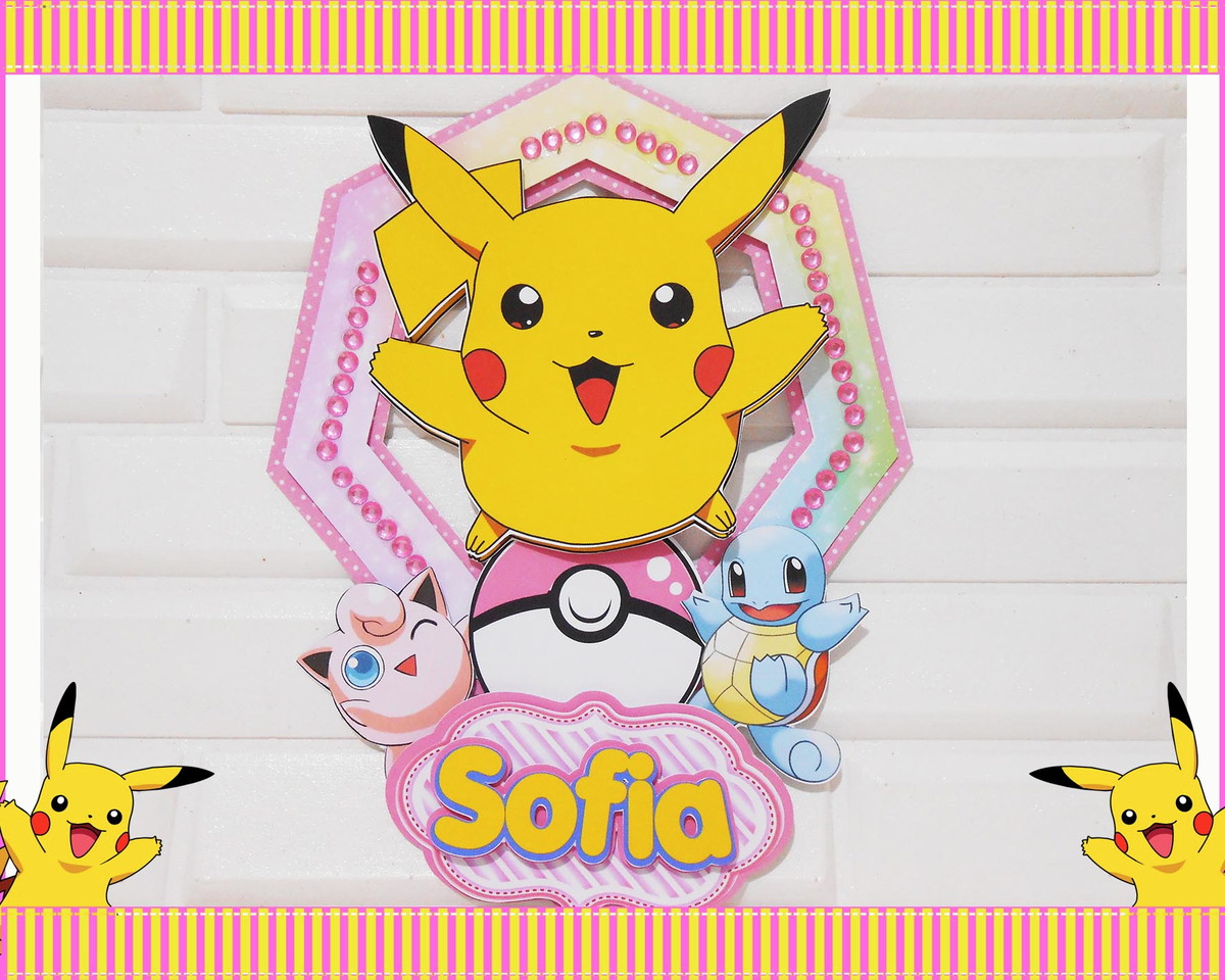 Topo de Bolo Pokemon