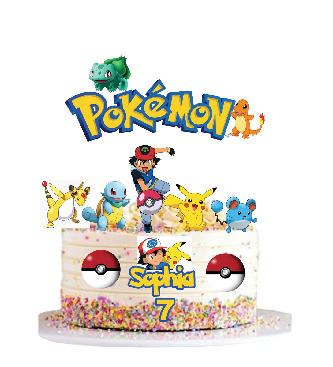 Topo de Bolo Pokemon