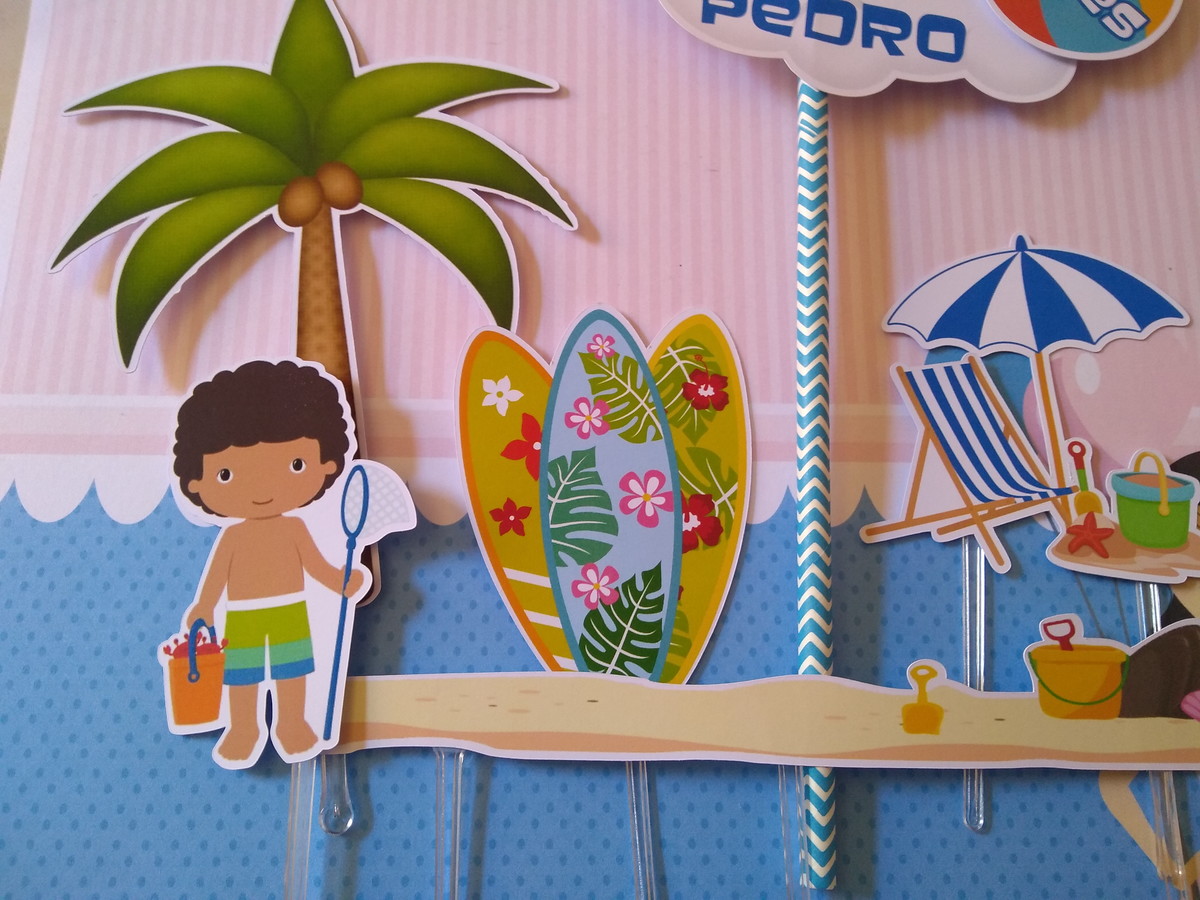 Topo de Bolo Praia - Imagem 3