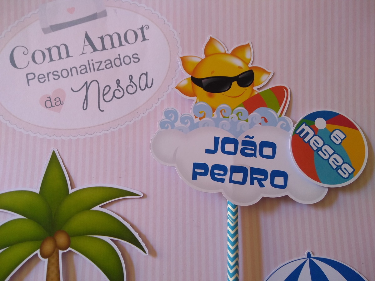 Topo de Bolo Praia - Imagem 2