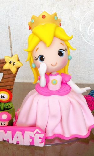 Topo de Bolo Princesa Peach