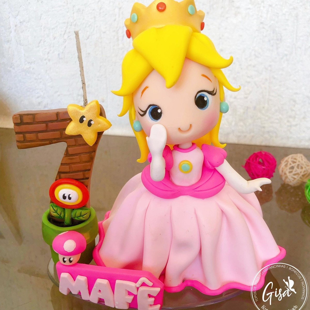 Topo de Bolo Princesa Peach - Imagem 2