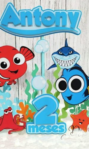 Topo de Bolo Procurando Nemo