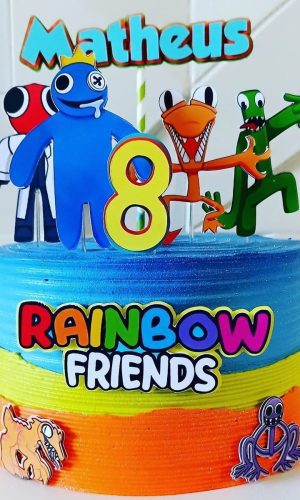 Topo de Bolo Rainbow Friends