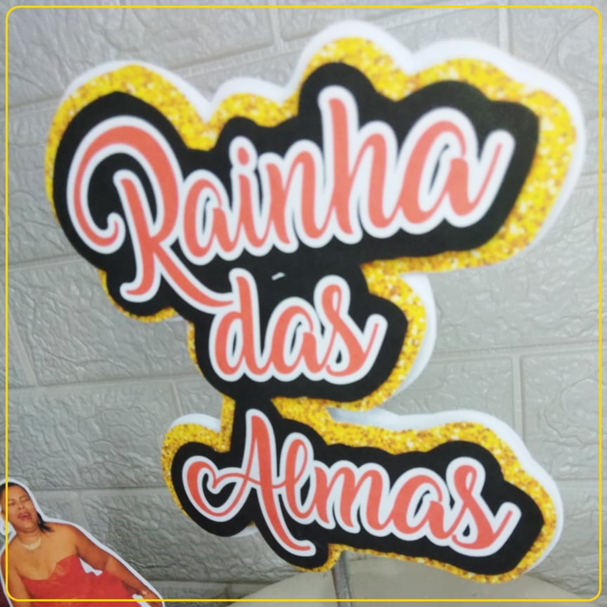 Topo De Bolo Rainha Das Almas - Topo De Bolo Religião - Imagem 2