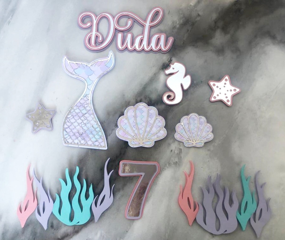 Topo de Bolo Sereia